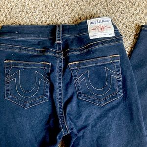 True Religion mid rise skinny- dark denim